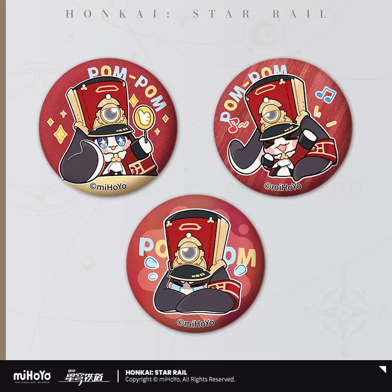Honkai: Star Rail Pom Pom Exhibition Hall Themed Pom Pom Badge Set