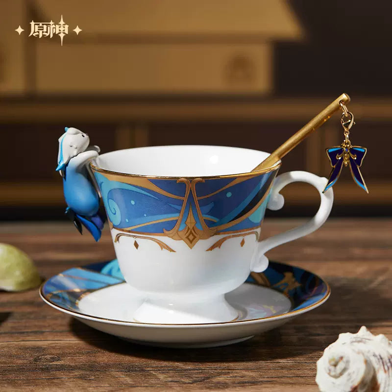 Genshin Impact Ordainer of Inexorable Judgment Neuvillette Themed Afternoon Tea Cup Set Preorder