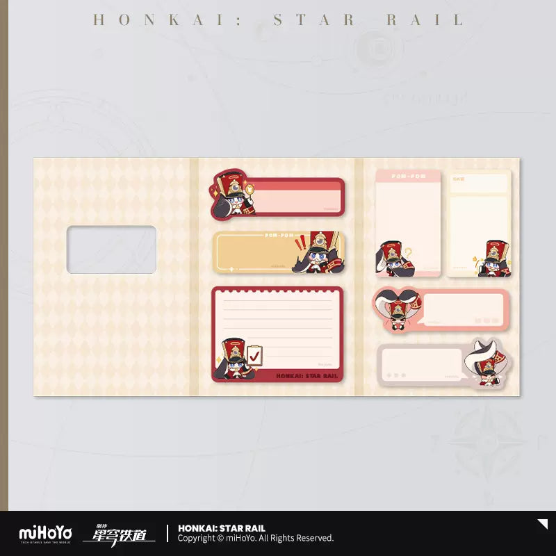 Honkai: Star Rail Pom Pom Exhibition Hall Themed Sticky Note Set