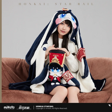 Load image into Gallery viewer, Honkai: Star Rail Pom Pom Plush Shawl Blanket
