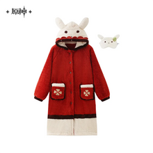 Load image into Gallery viewer, Genshin Impact Klee Themed Plush Robe and Slippers Preorder
